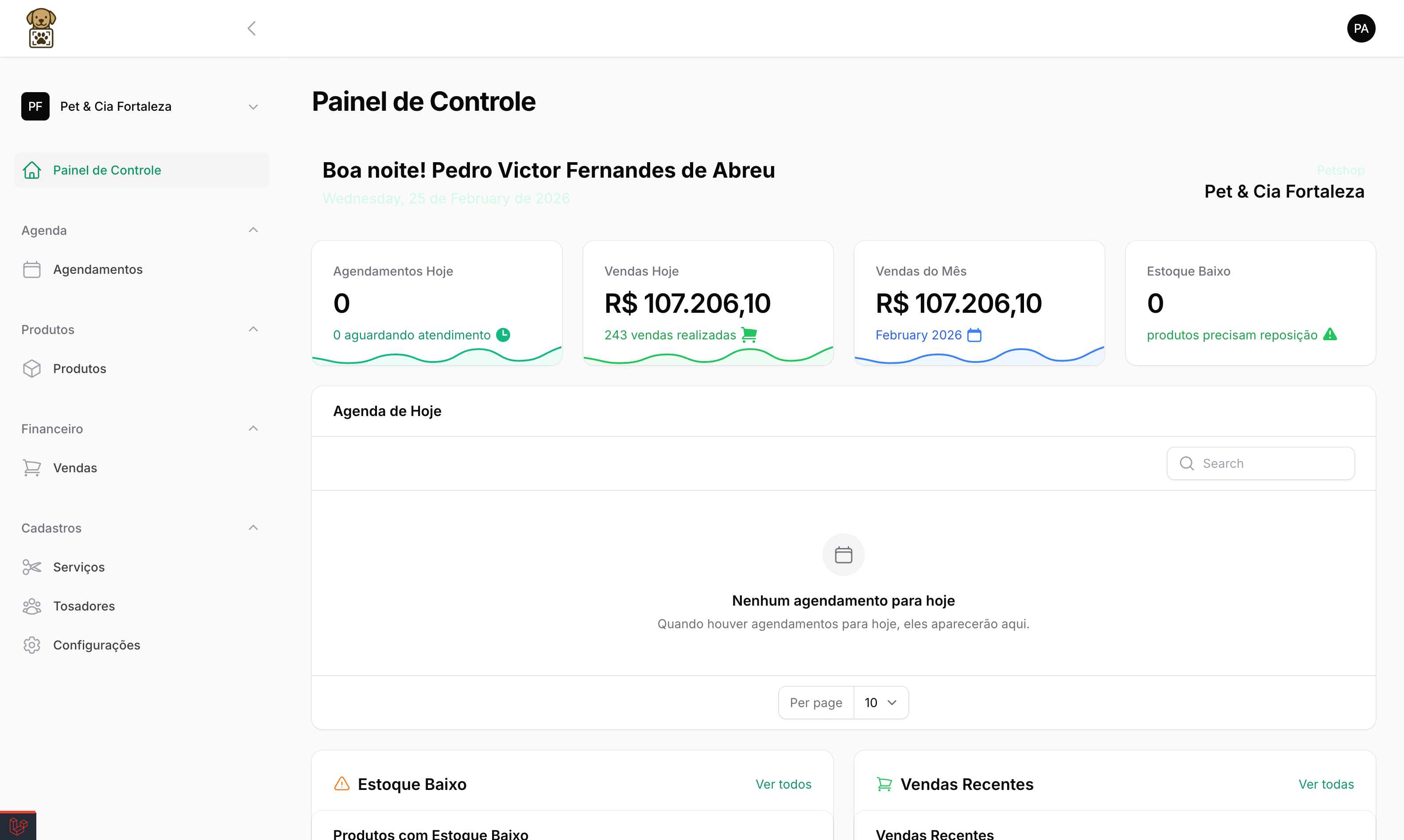 Painel Petshop Petfolio